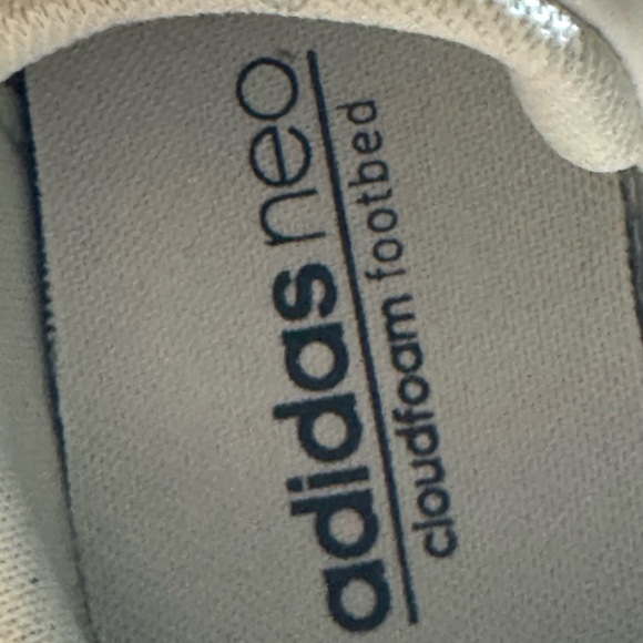 Adidas Neo Cloudfoam Classic white with black stripe sneakers women’s 9 - Picture 9 of 11